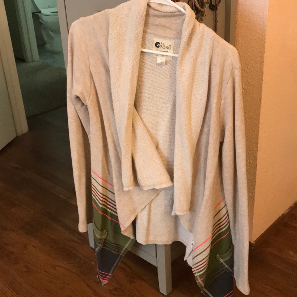 billabong open sweater